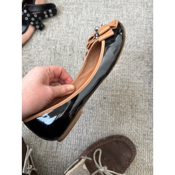 Nicole Fable patent/leather bow bling flat 6.5 - Picture 6 of 7